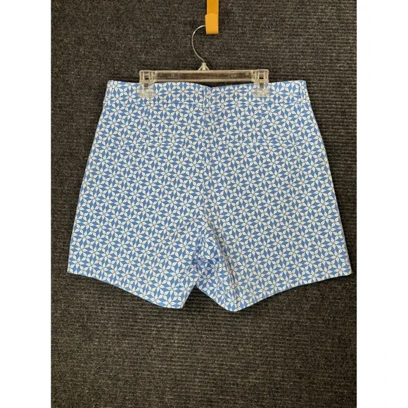 Old Navy Pixie High Rise Shorts Blue White Geometric Starburst Size 8 Womens - Picture 2 of 7